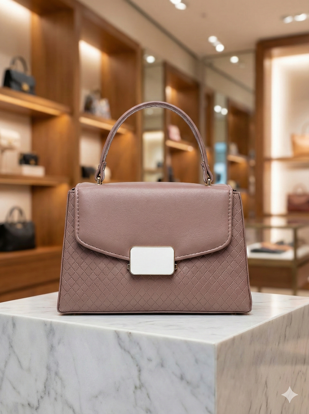 Sleek HexaFrame Handbag