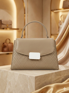 Sleek HexaFrame Handbag
