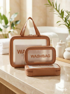 Luxe Clear Washbag Trio