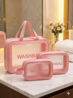 Luxe Clear Washbag Trio