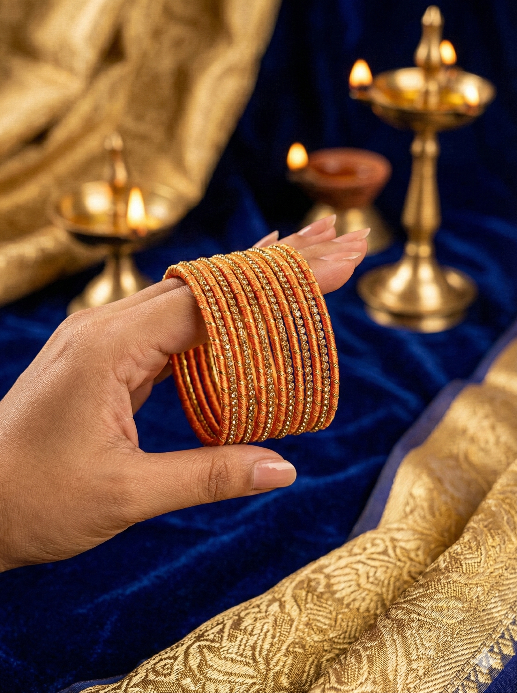 Twist Shine Silk Thread Bangles – Set of 12 | 11 Colour Variants