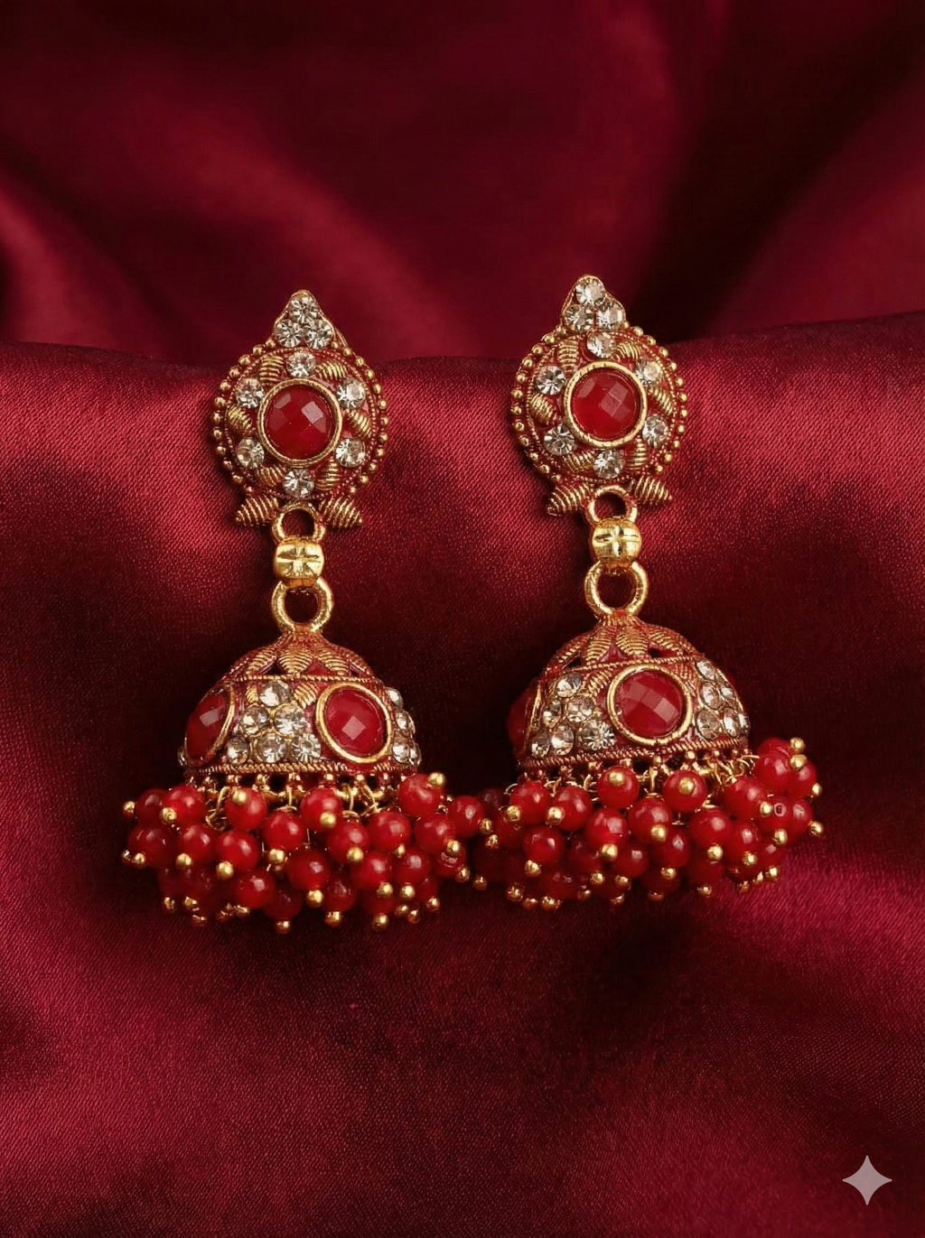 Beaded Antique Jhumka Earrings