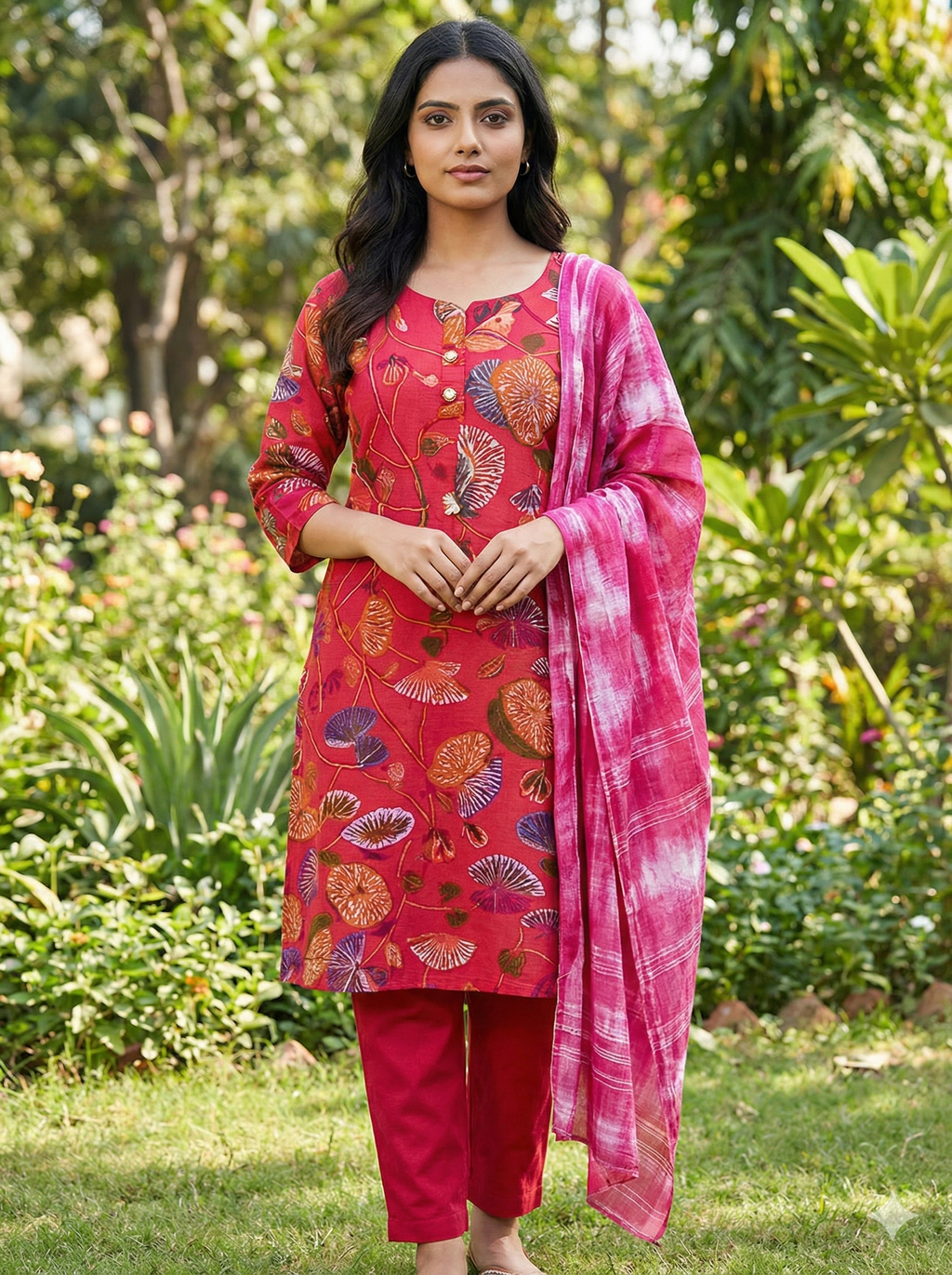 Heavy Vatican Discharge Print 3-Piece Suit Set