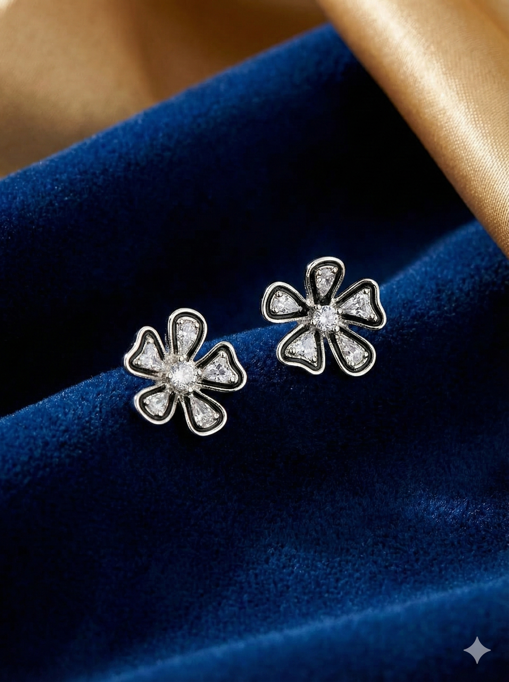 Crystal Petals Stud Earrings