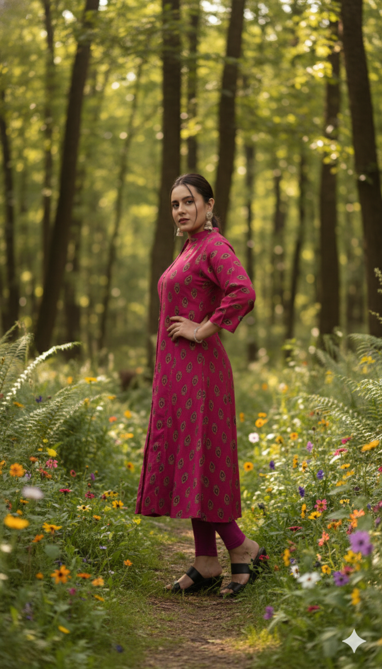 Royal Paisley Flared Kurti