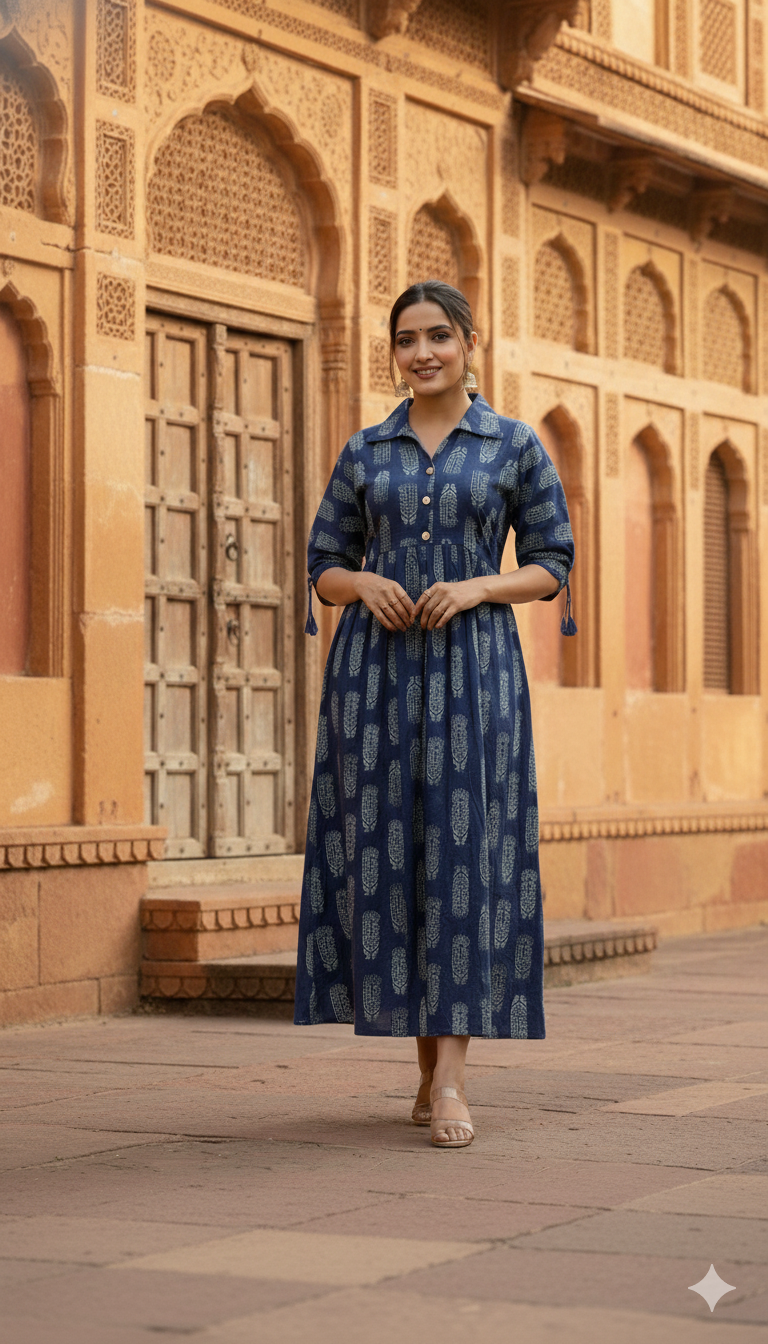 Ethnic Printed Flared Top