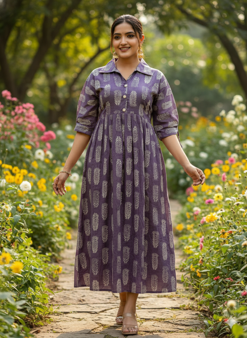 Ethnic Printed Flared Top