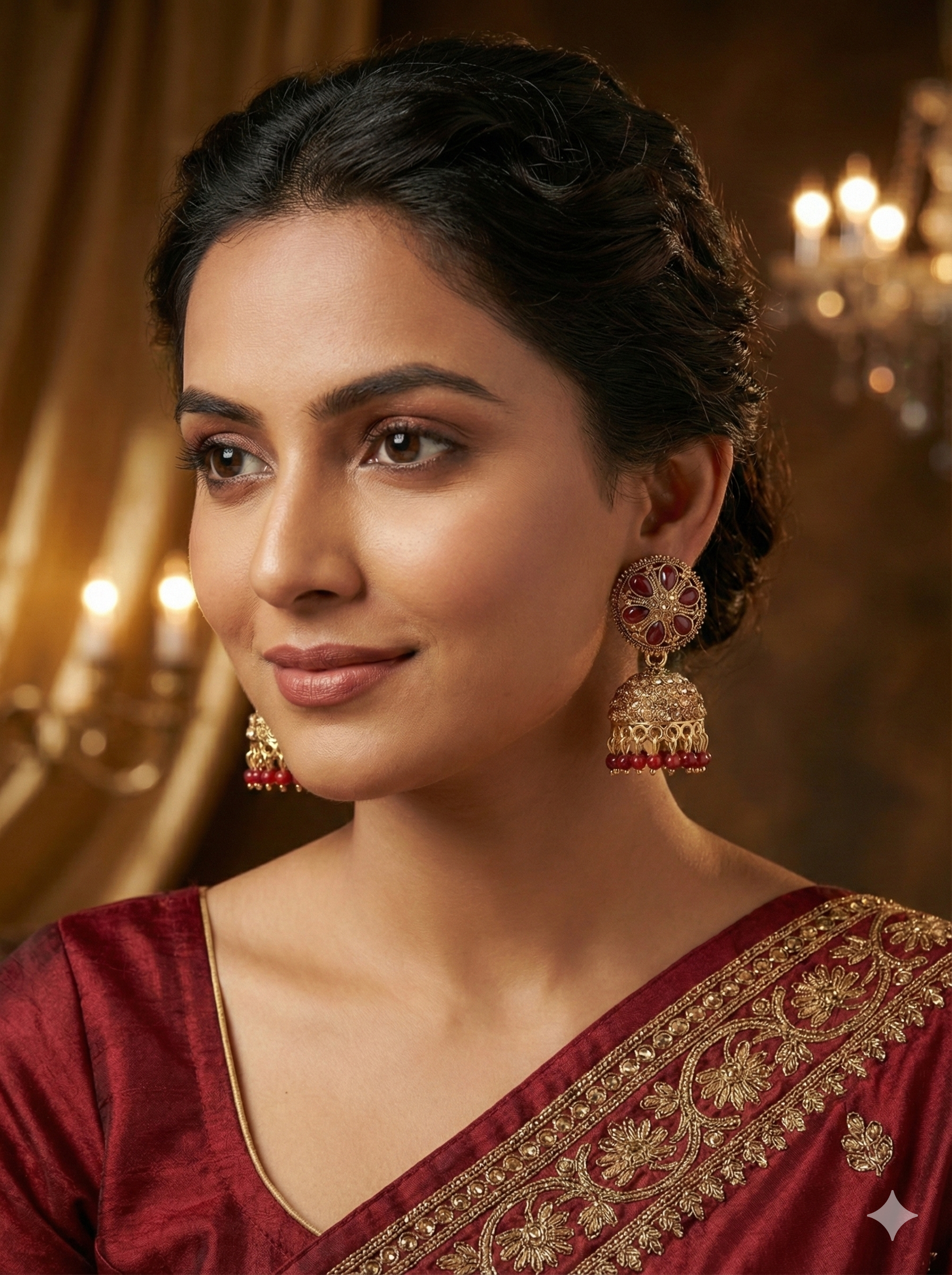 Classic Floral Dome Jhumkas