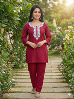 Elegant Embroidered Short Top