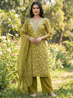 Vatican Silk Embroidered Suit Set