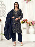 Bloom Embroidered Kurti Set