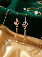 Heart Drop Dangler Earrings