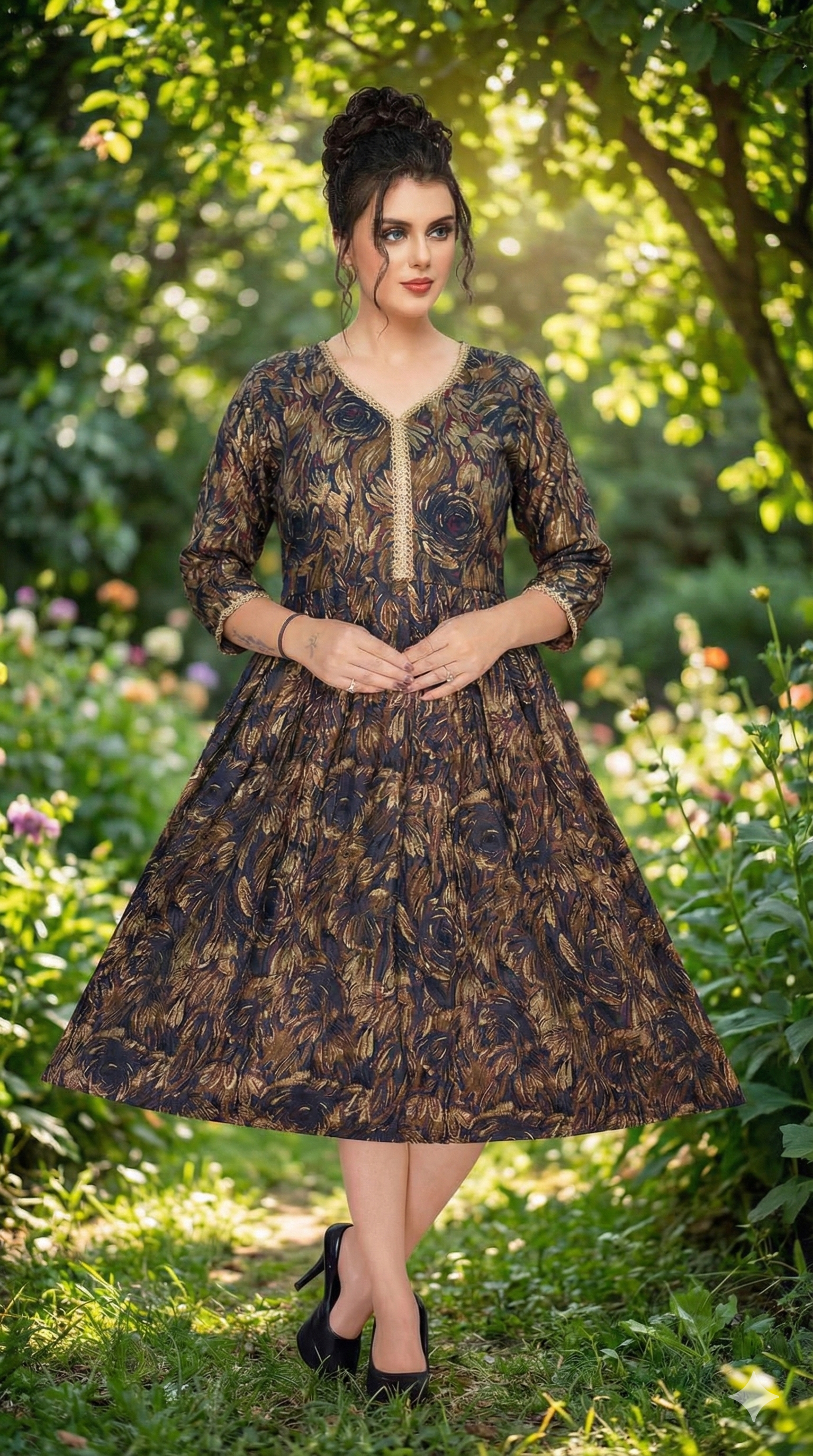 Capsule Glow Pleated Flare Top