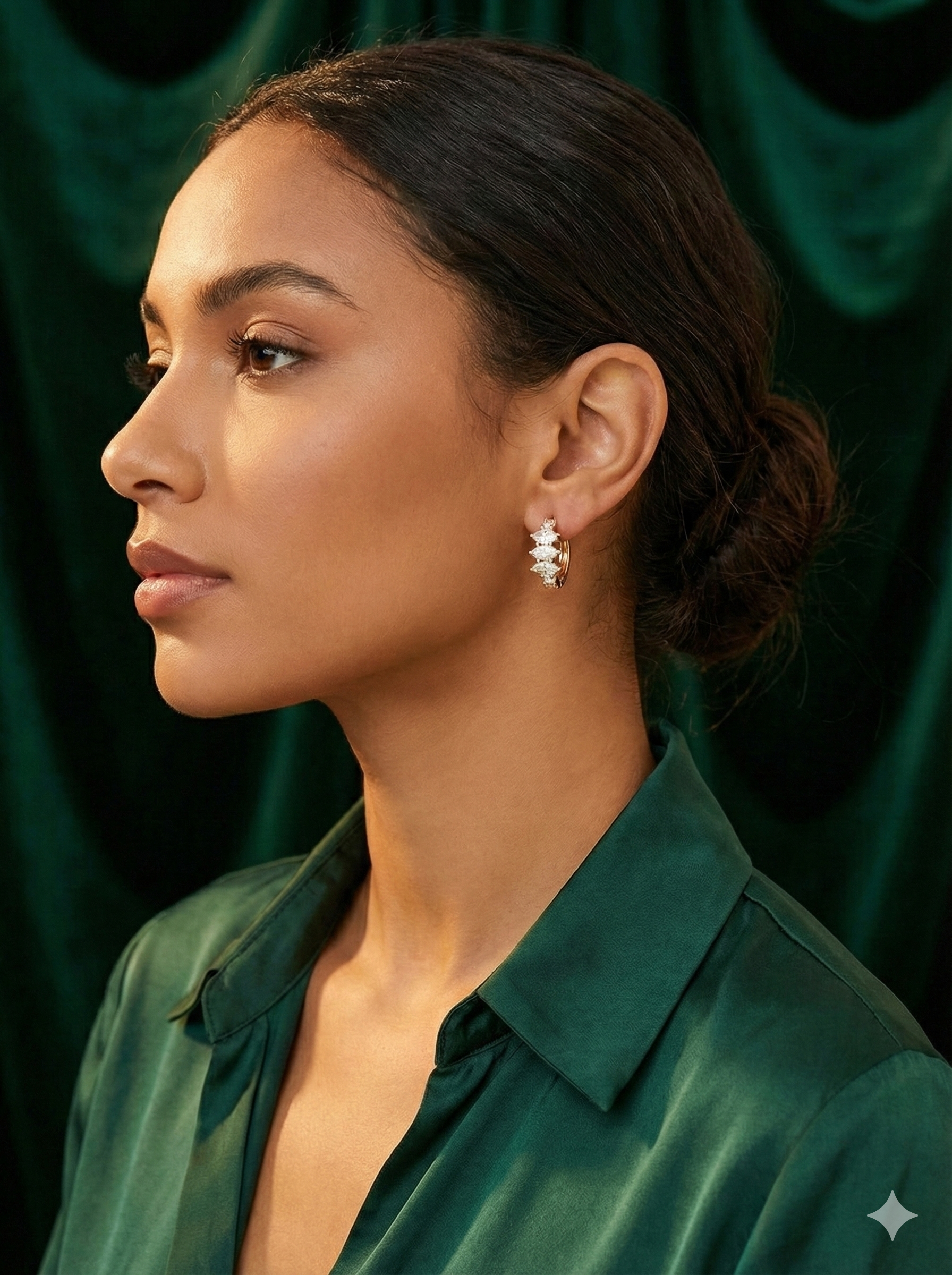 Baguette Shine Stud Earrings