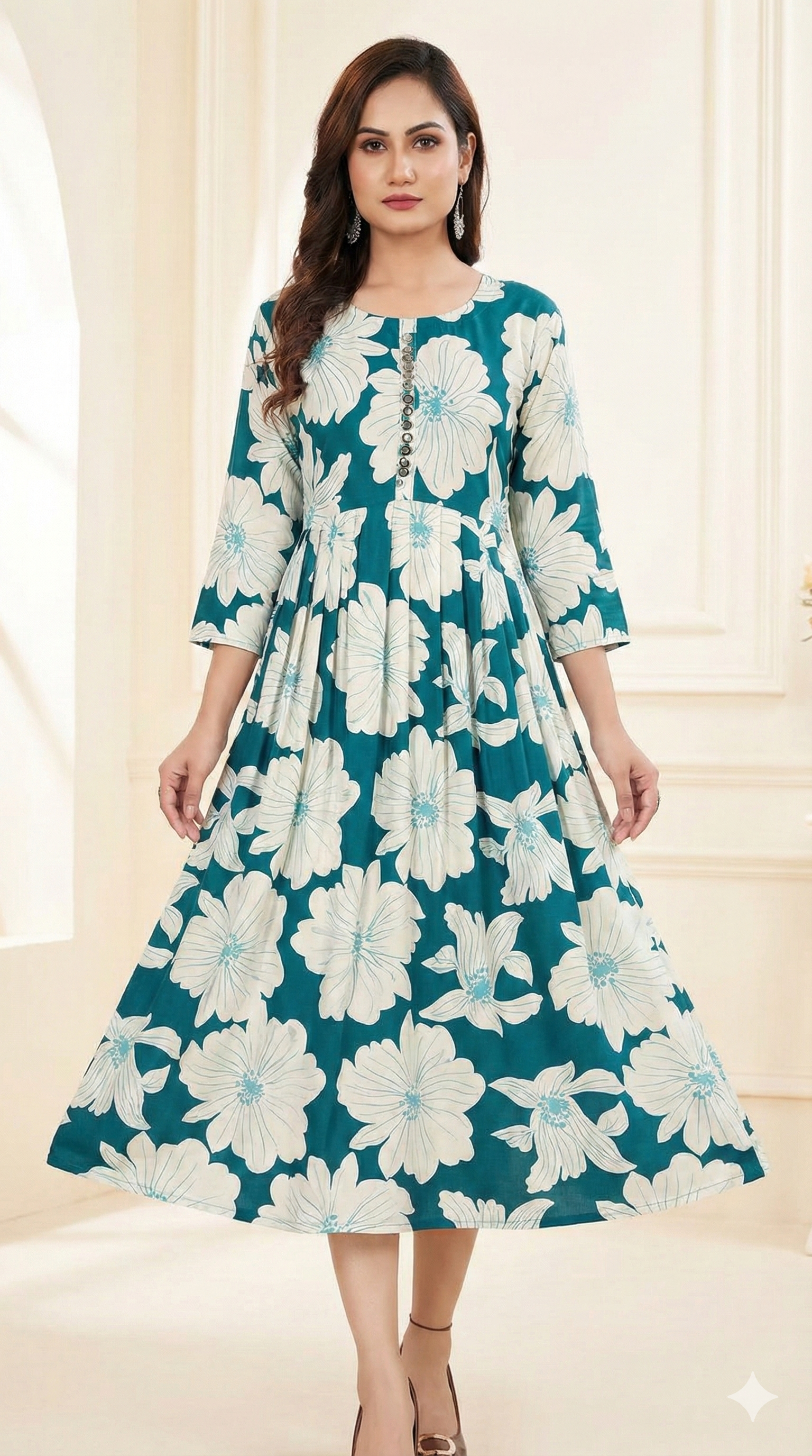 Floral Luxe Ghera Kurti