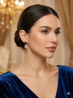 Elegant heart design with AD floral drop