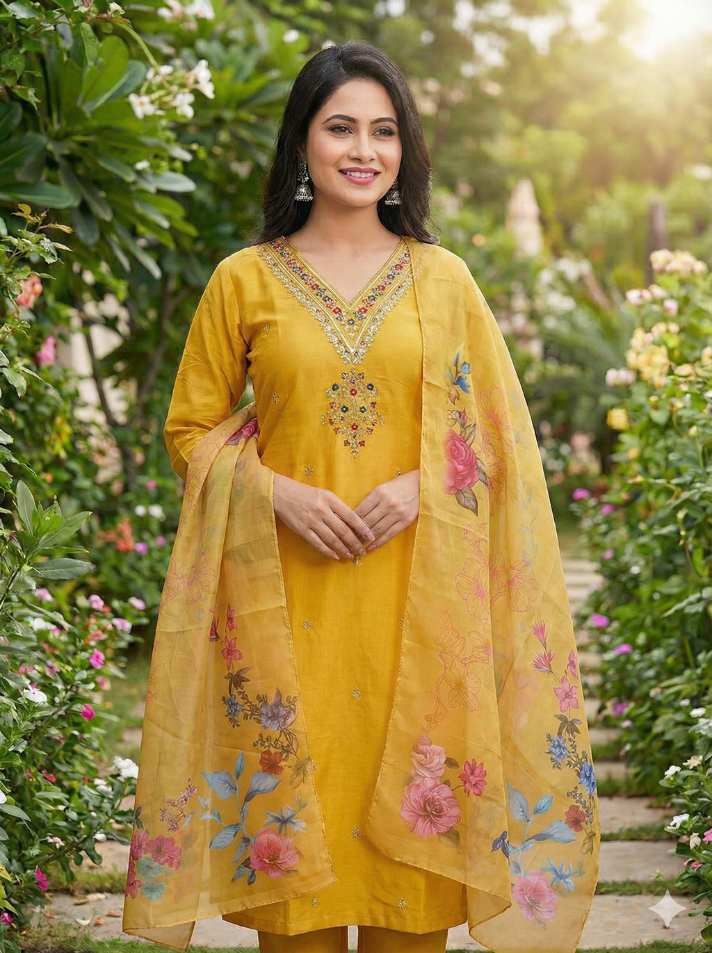 Vibrance Premium Embroidered Suit Set