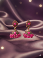 Beaded Antique Jhumka Earrings