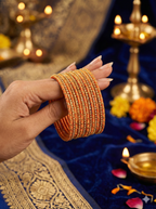 Twist Shine Silk Thread Bangles – Set of 12 | 11 Colour Variants