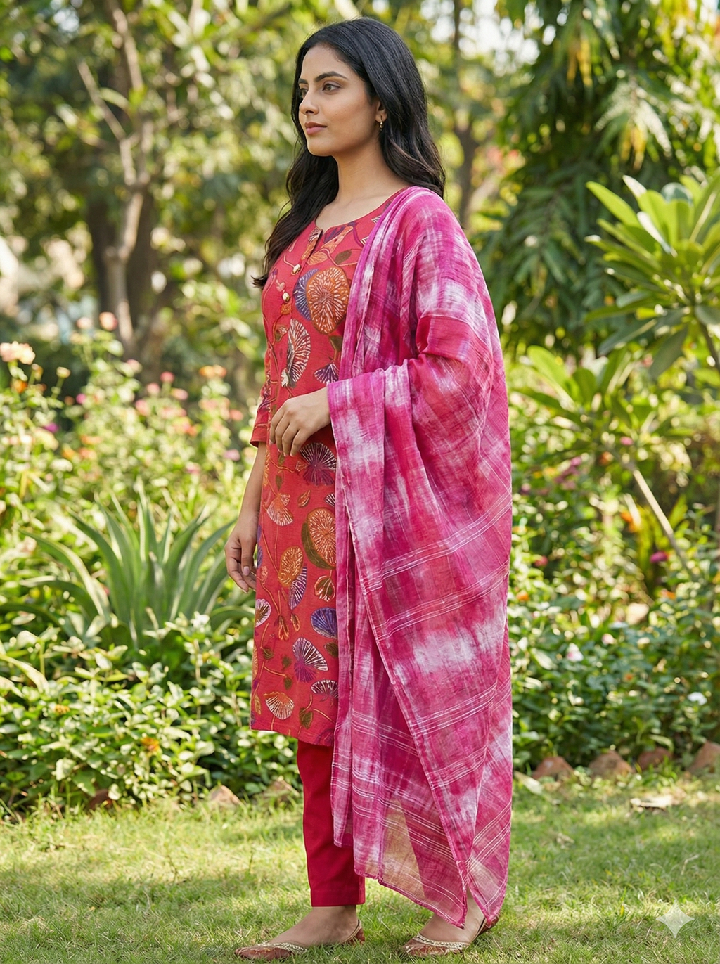 Heavy Vatican Discharge Print 3-Piece Suit Set