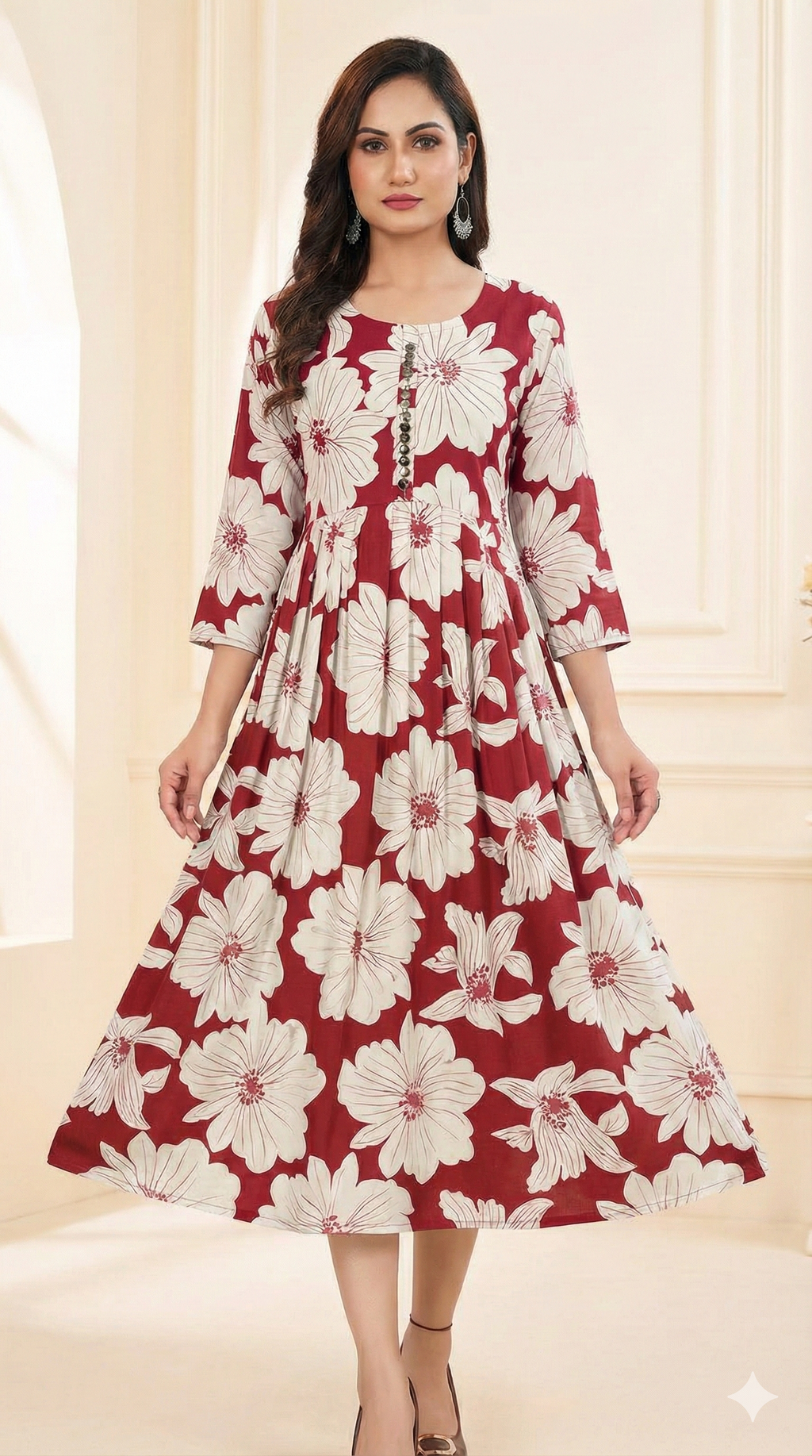 Floral Luxe Ghera Kurti