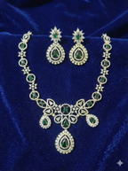 Green AD Necklace Set – Bridal / Party Wear