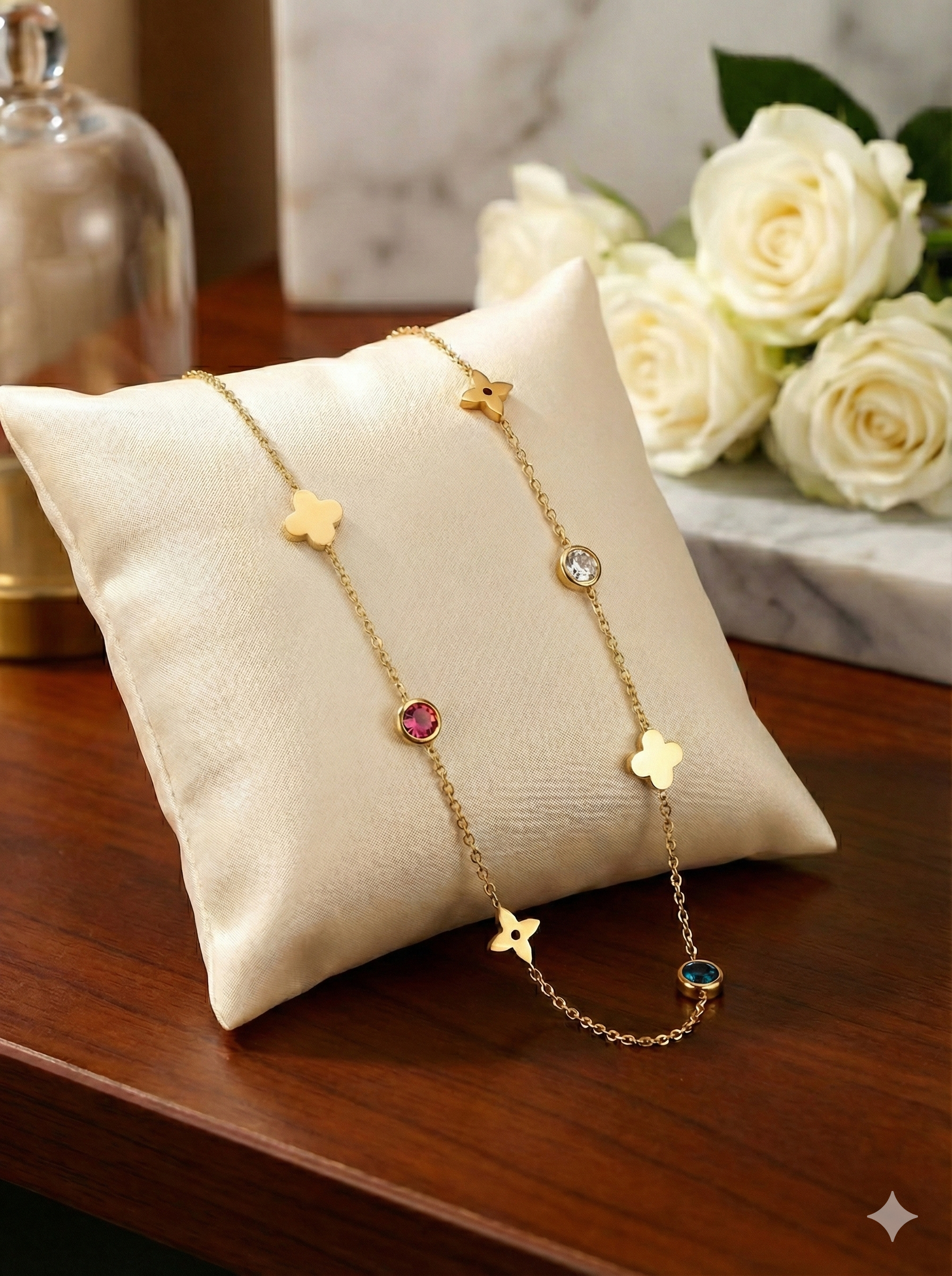 Daily Use Elegant Multi-Charm Necklace