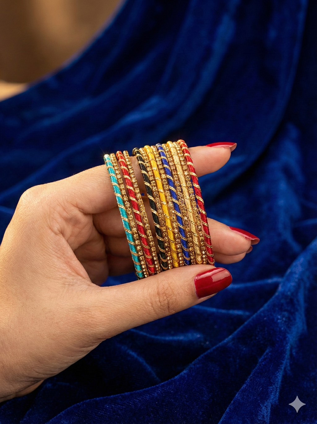 Twist Shine Silk Thread Bangles – Set of 12 | 11 Colour Variants