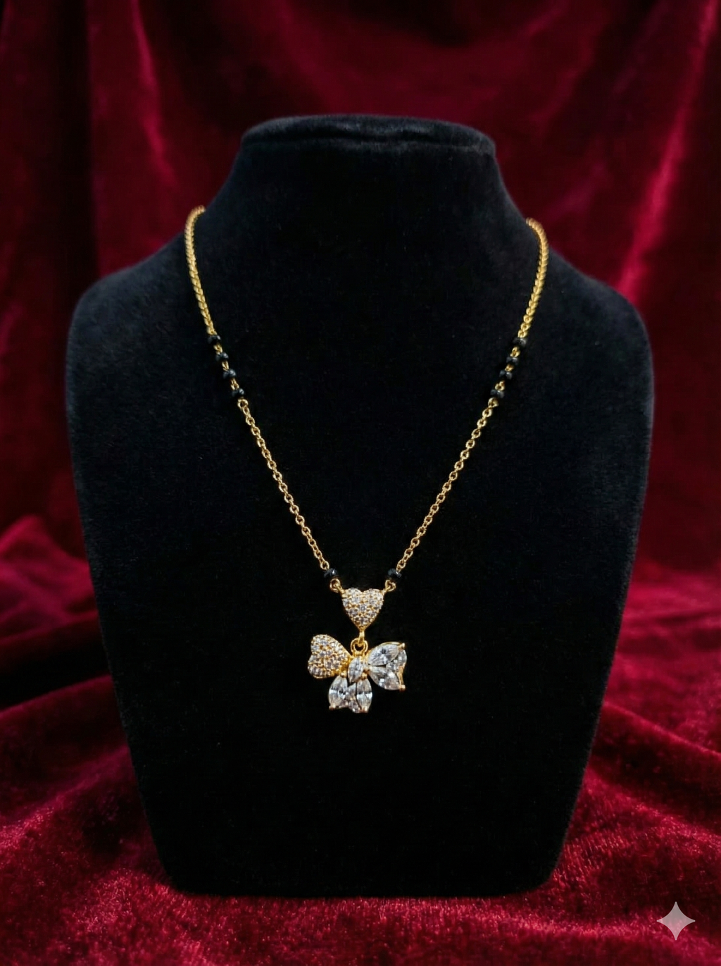 Butterfly Charm CZ Mangal Sutra