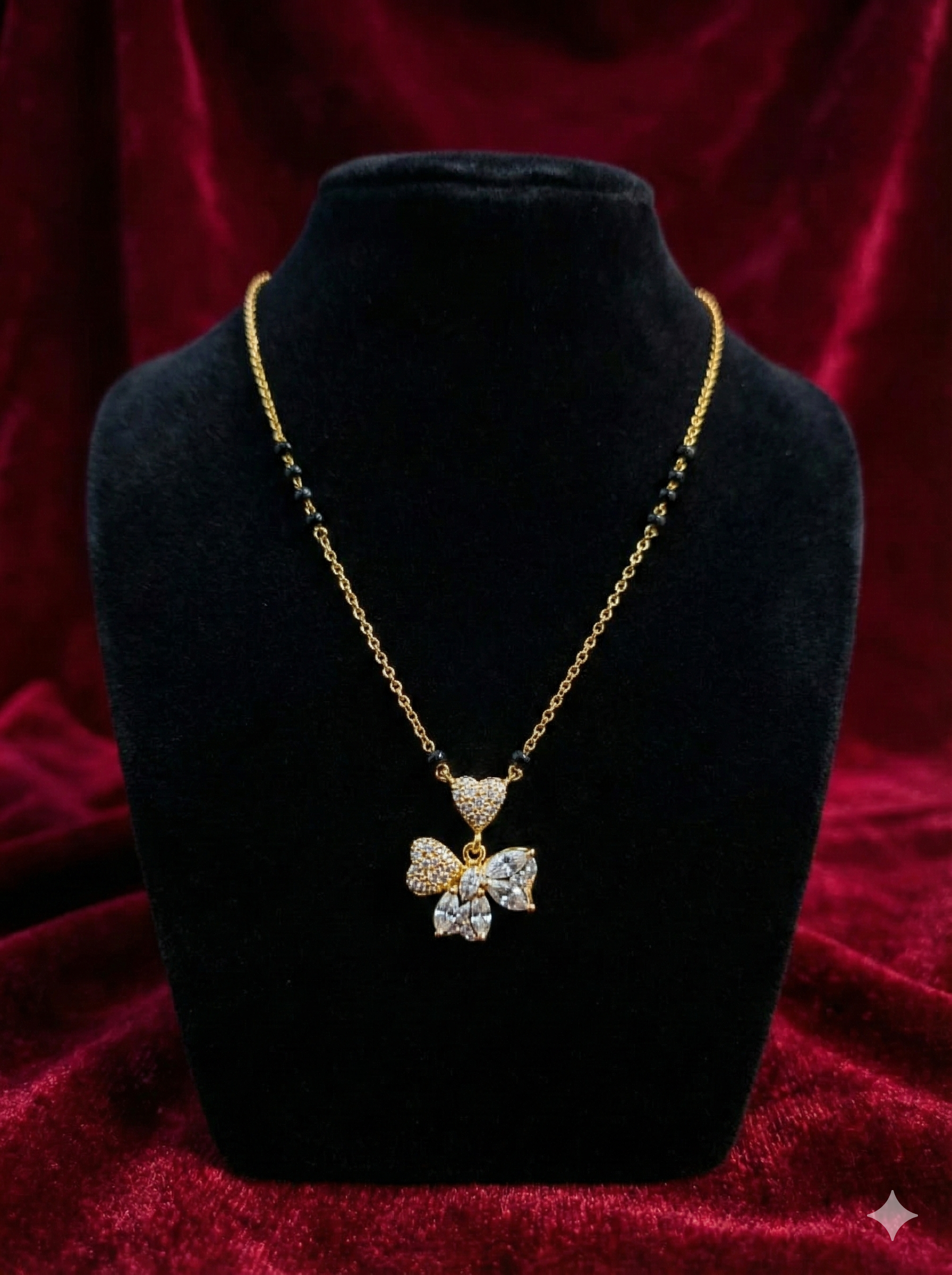 Butterfly Charm CZ Mangal Sutra