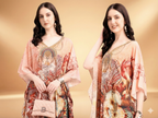 Coral Paradise Printed Short Kaftan