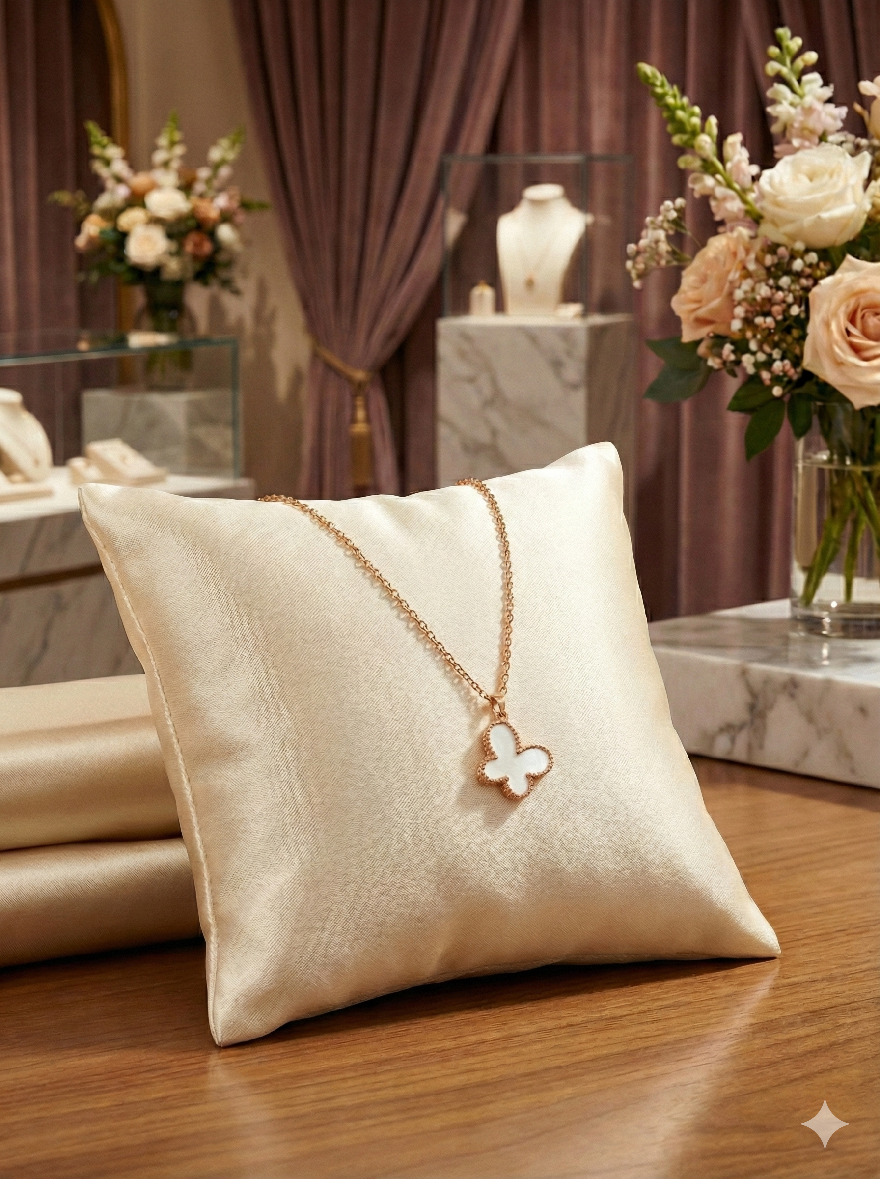 4-Petal Butterfly Floral Pendant