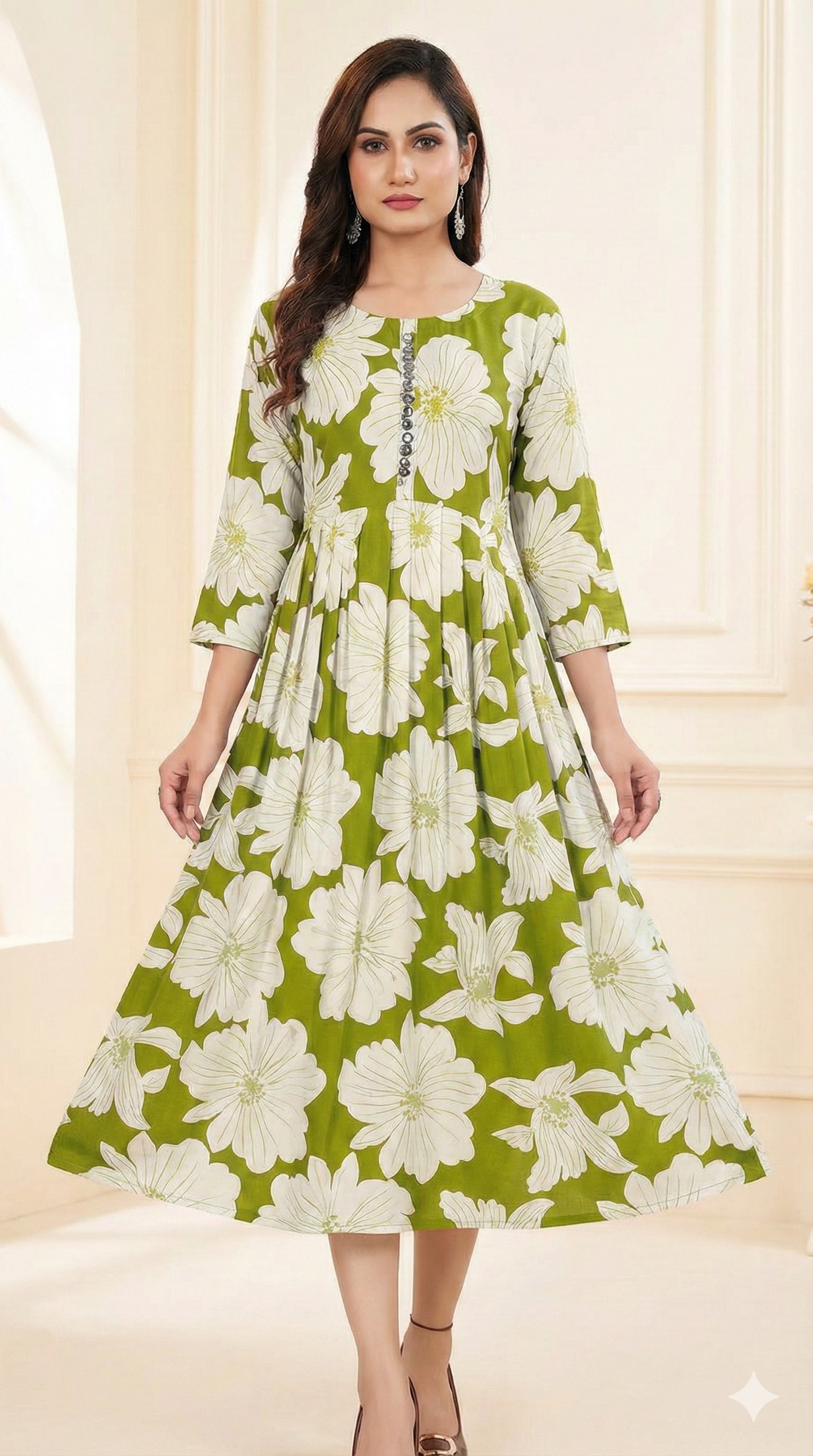 Floral Luxe Ghera Kurti