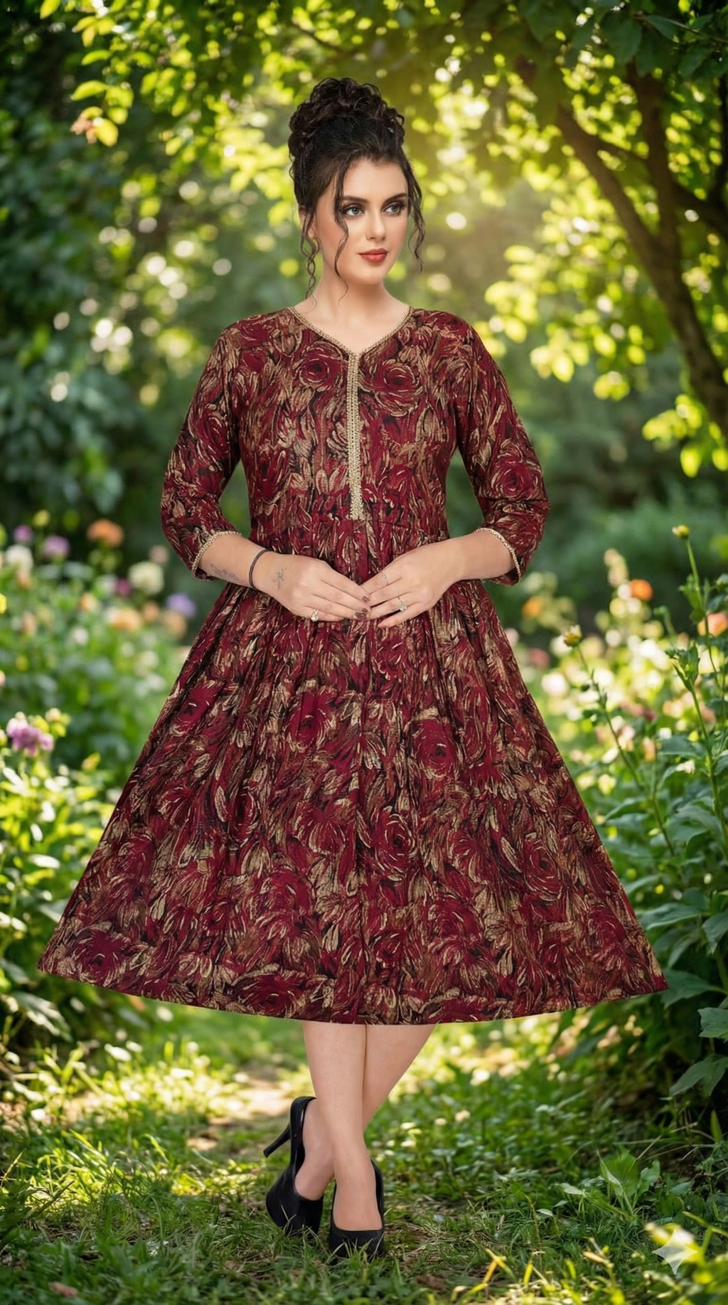 Capsule Glow Pleated Flare Top