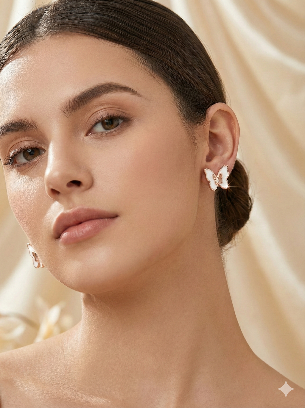 KOREAN Petite Butterfly Outline Stud Earrings