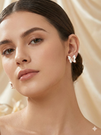 KOREAN Petite Butterfly Outline Stud Earrings