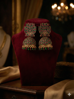 Antique Lotus Dome Jhumkas