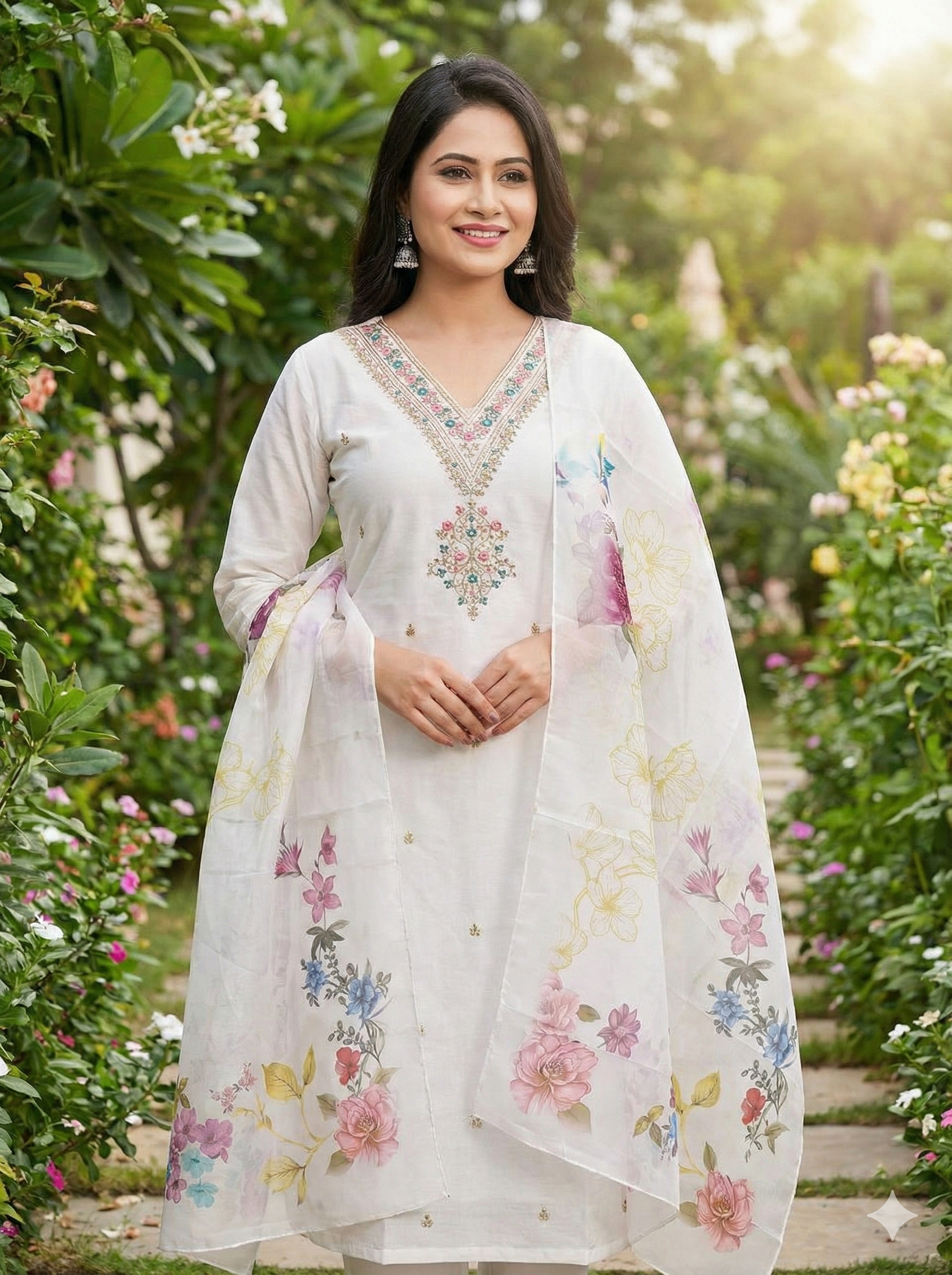 Vibrance Premium Embroidered Suit Set