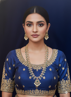 Antique Pearl Drop Temple Necklace Set