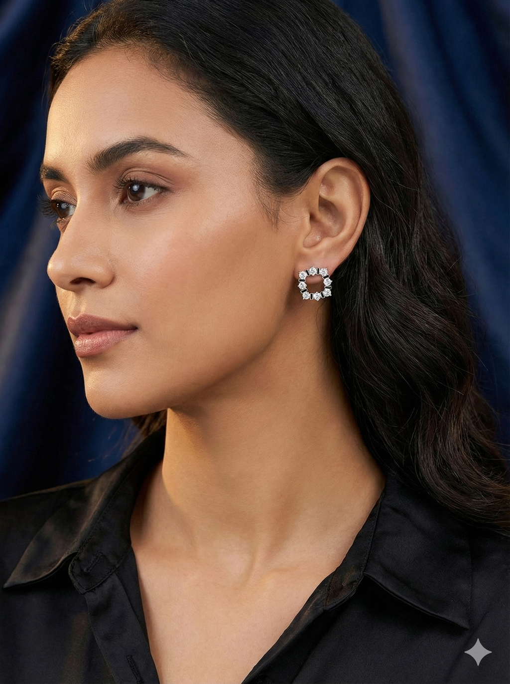 Crystal Halo Stud Earrings