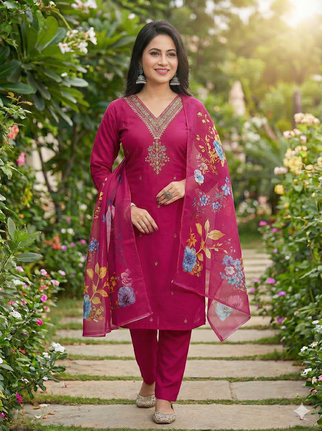 Vibrance Premium Embroidered Suit Set