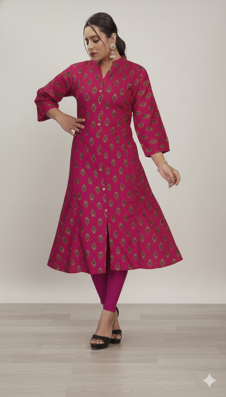 Royal Paisley Flared Kurti