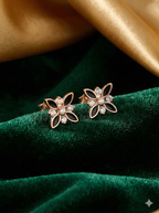 Starlit Blossom – Crystal Floral Studs