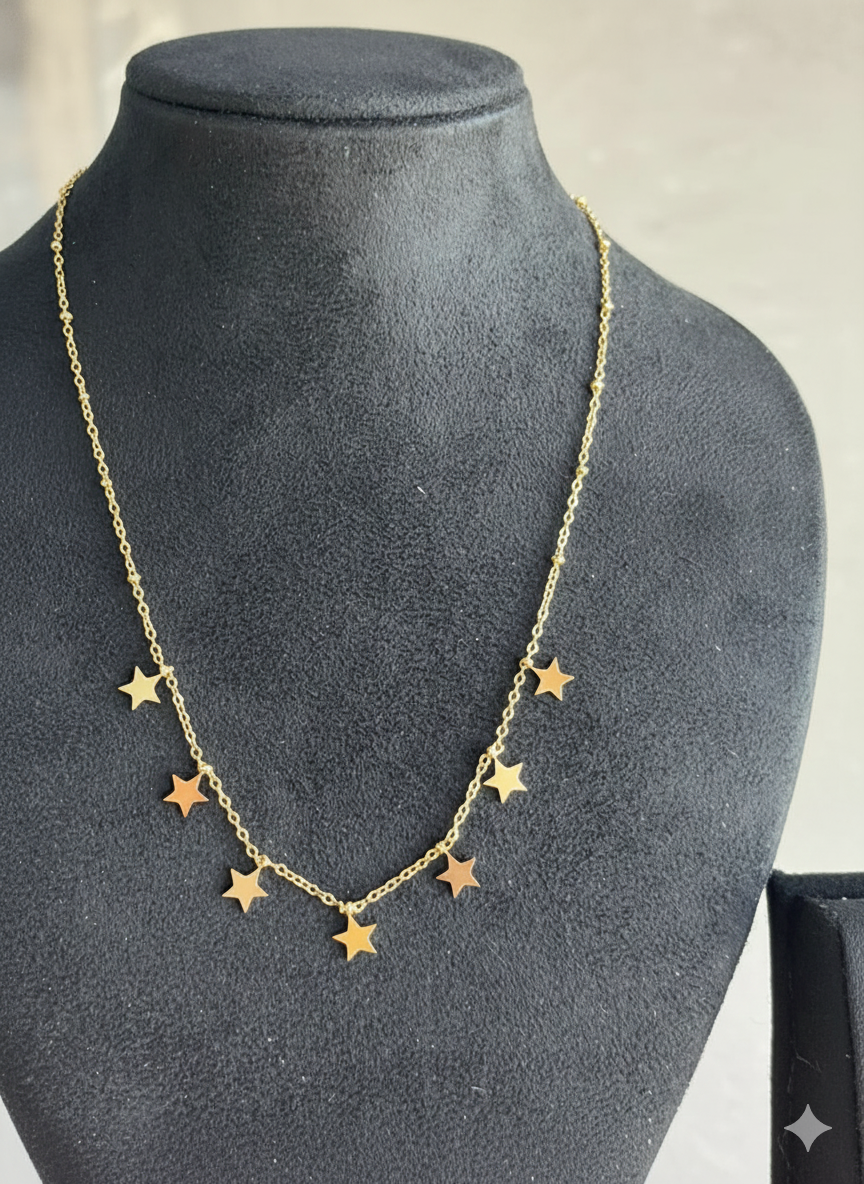 Daily Wear Gold-Plated Star Charm Necklace