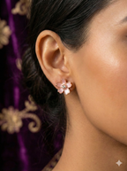 KOREAN Blossom Crystal Stud Earrings