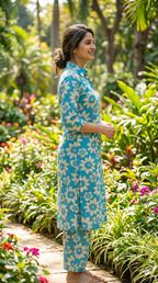 Floral Breeze Reyon Cord Set