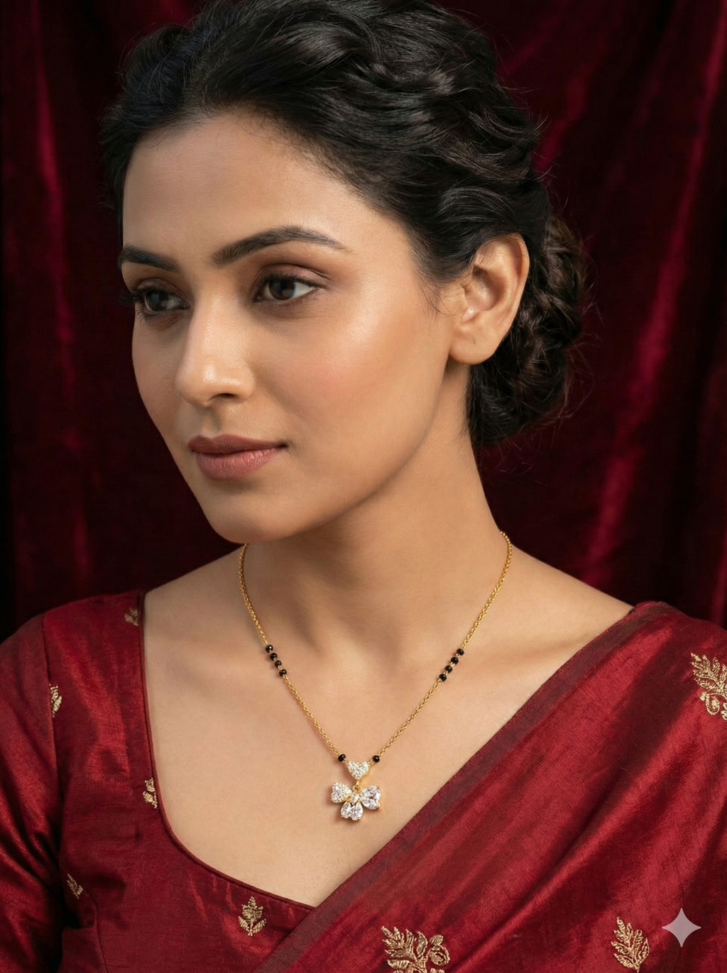 Butterfly Charm CZ Mangal Sutra