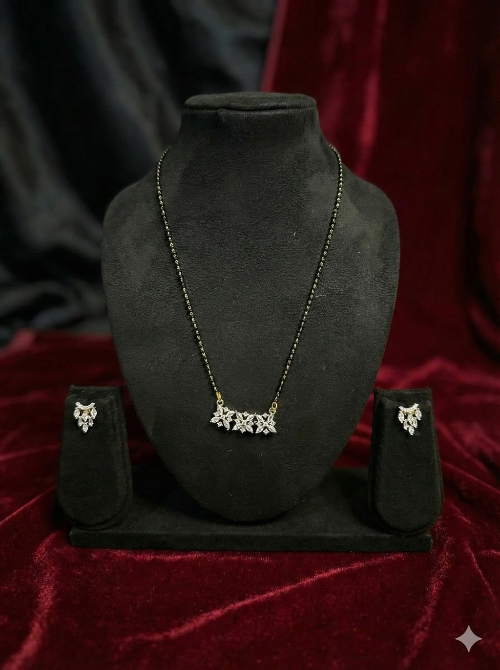 Floral Sparkle CZ Mangal Sutra Set