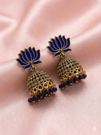 Lotus Jhumka Earrings