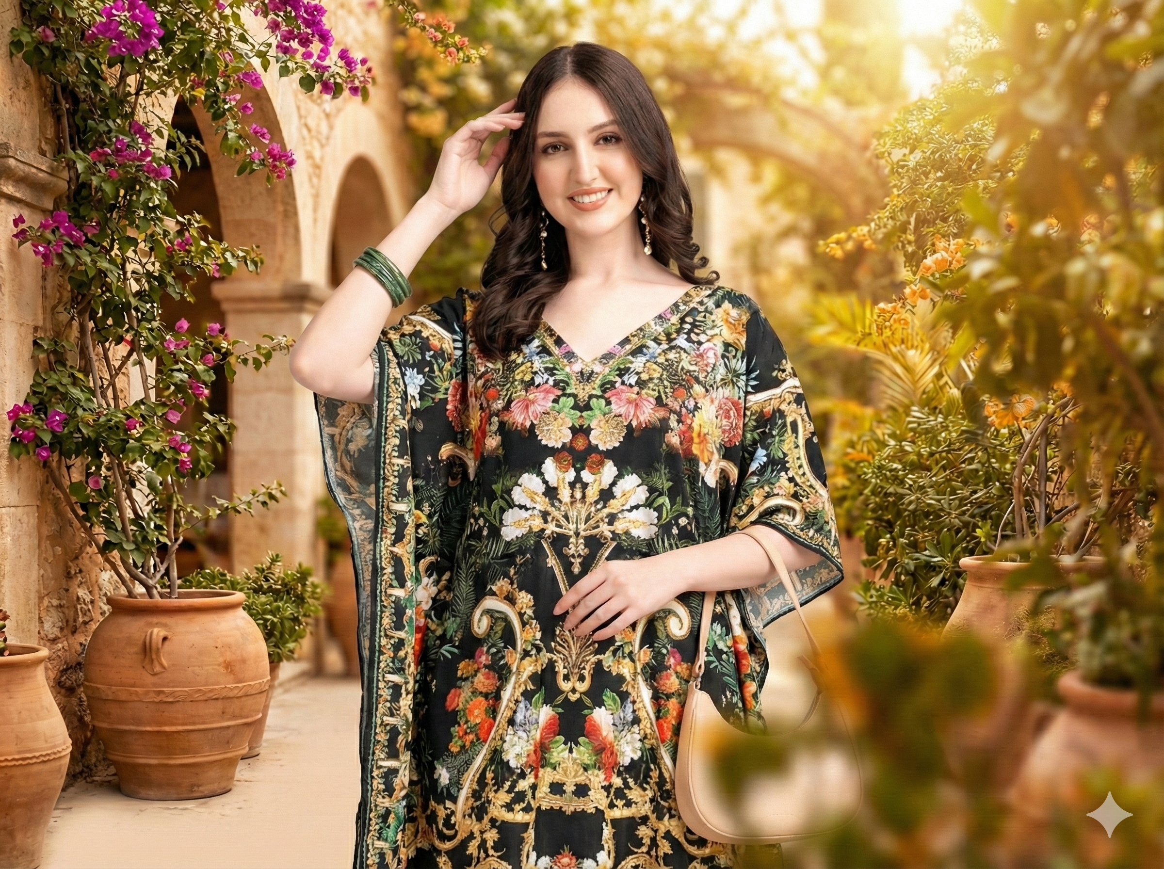 Luxury Designer Printed Kaftan